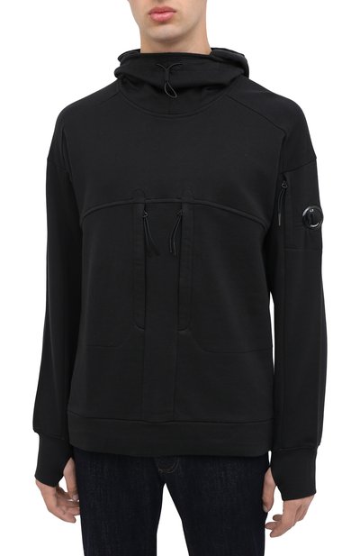 Хлопковое худи C.P. COMPANY черного цвета по цене 19700 руб., арт. 09CMSS037A-005086W, фото 3 Хлопковое худи C.P. COMPANY, арт. 09CMSS037A-005086W, фото 3