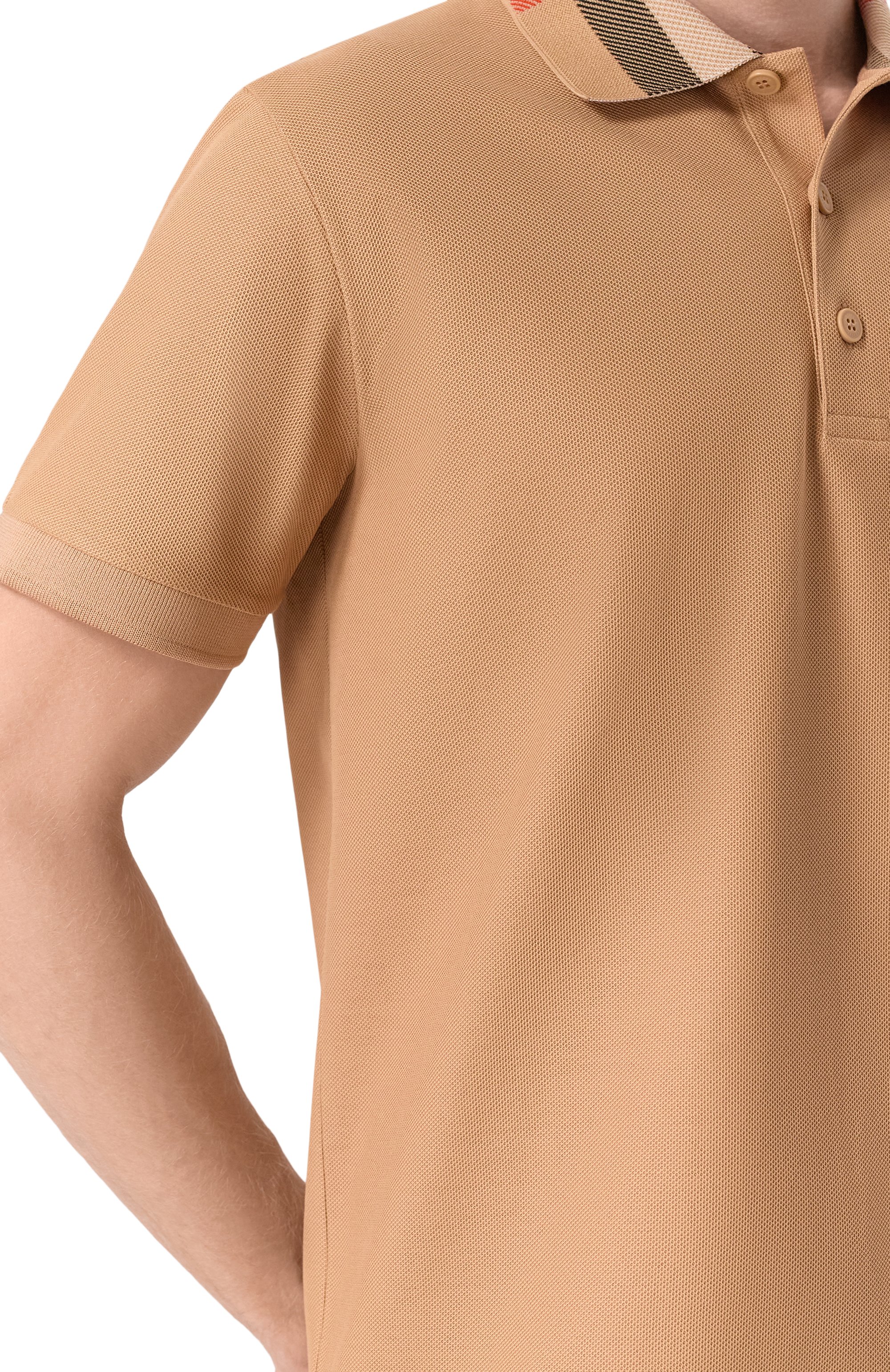Хлопковое поло BURBERRY бежевого цвета по цене 75450 руб., арт. 8095924, фото 5 Хлопковое поло BURBERRY, арт. 8095924, фото 5