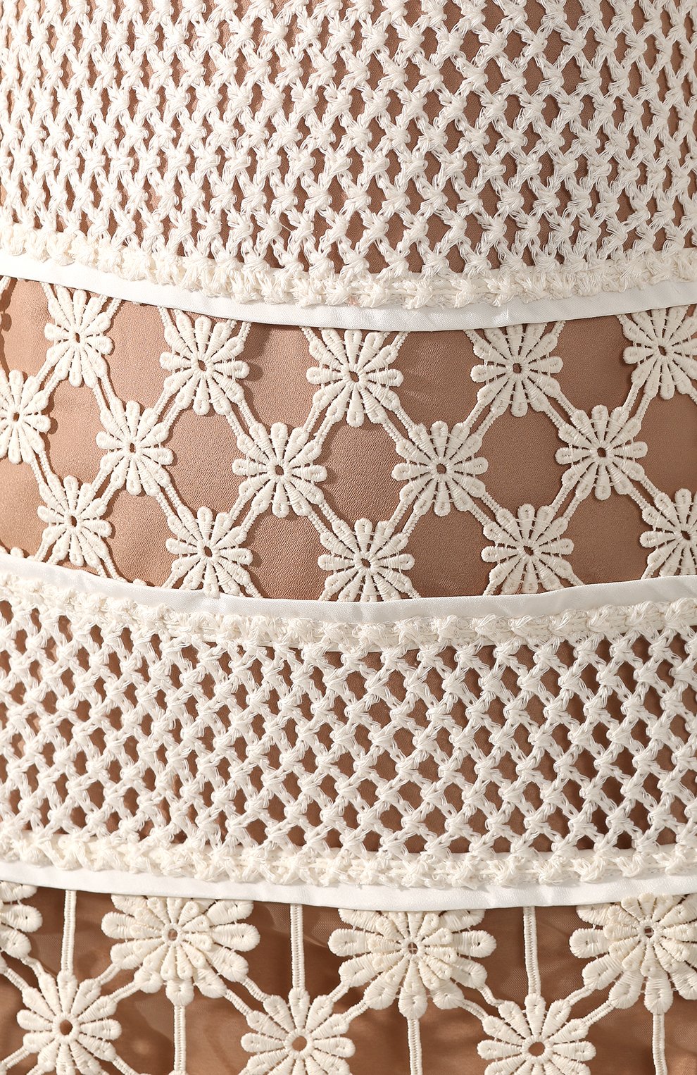 Платье-макси SELF-PORTRAIT белого цвета по цене 36100 руб., арт. SP21-037M, фото 5 Платье-макси SELF-PORTRAIT, арт. SP21-037M, фото 5