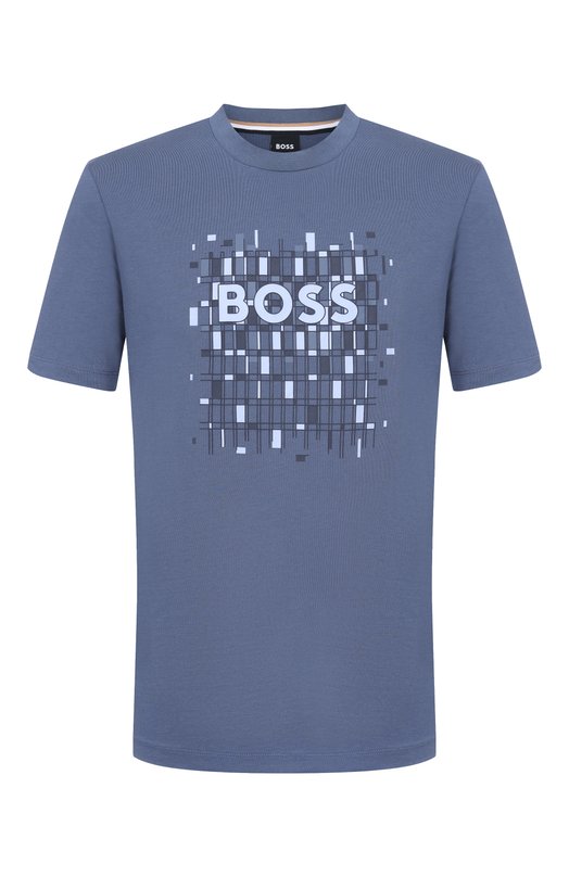 Хлопковая футболка BOSS 50555799 Синий 50555799