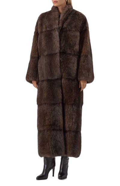 Шуба из соболя MVST коричневого цвета по цене 19350000 руб., арт. M002A/SABLE WILD SILVER 4-5, фото 3 Шуба из соболя MVST, арт. M002A/SABLE WILD SILVER 4-5, фото 3