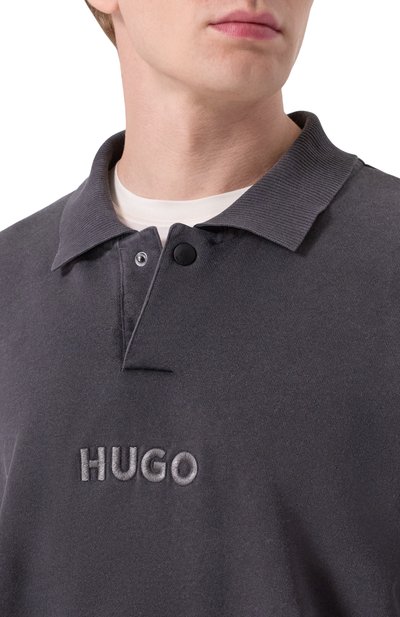 Хлопковое поло HUGO, арт. 50546395, фото 5