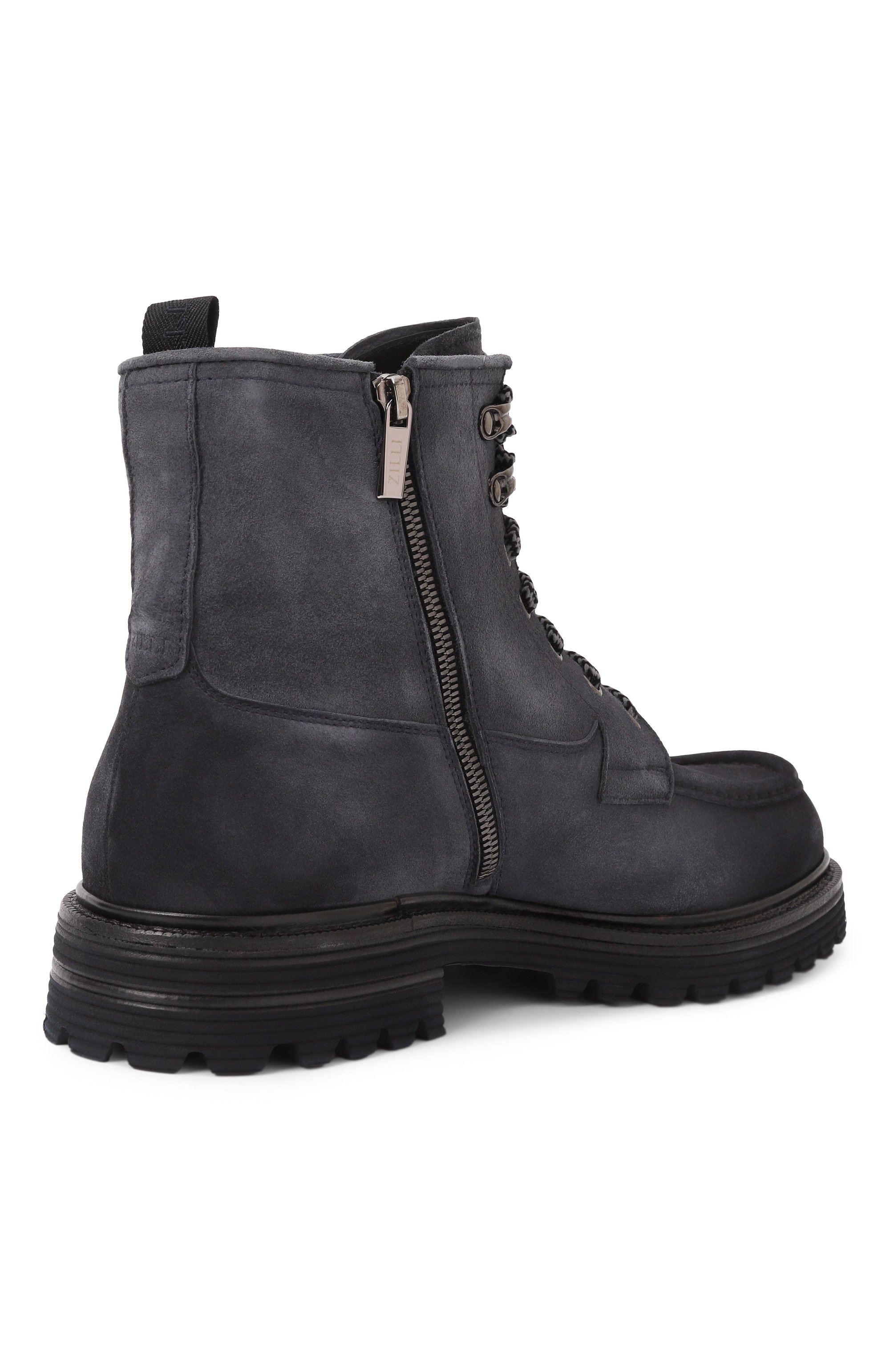 Замшевые ботинки ZILLI темно-серого цвета по цене 228000 руб., арт. H0134AM1100VSTM01, фото 5 Замшевые ботинки ZILLI, арт. H0134AM1100VSTM01, фото 5