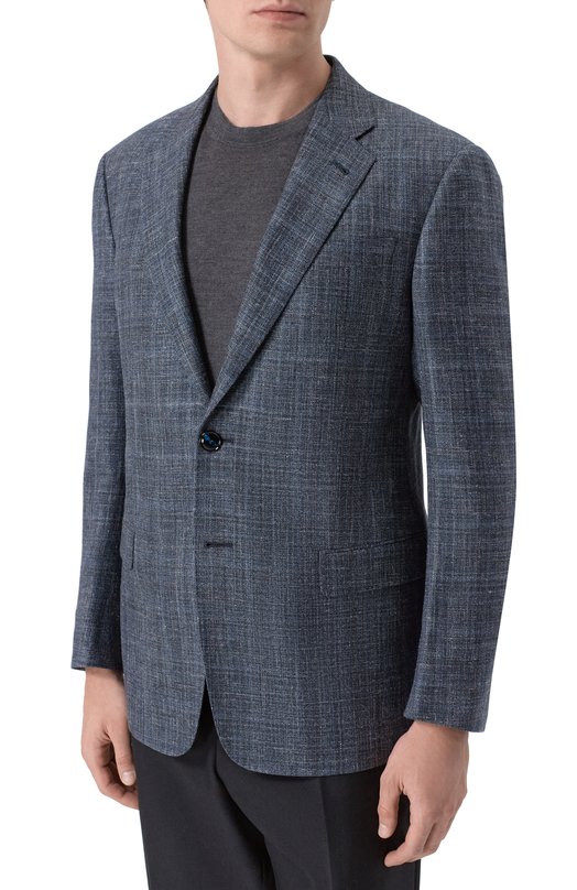 Пиджак из шерсти и шелка Giorgio Armani GM000336/TE20037 Серый  GM000336/TE20037 Фото 3