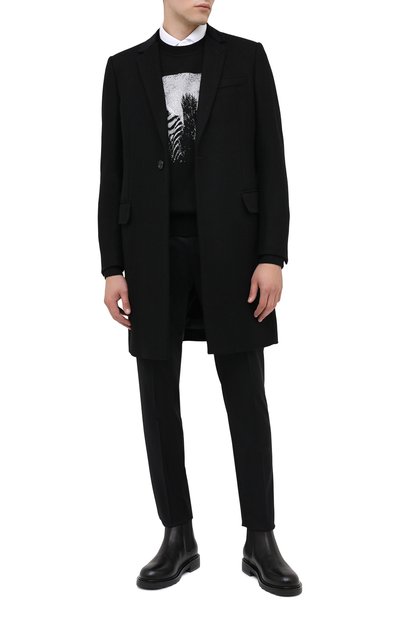 Шерстяное пальто DOLCE & GABBANA черного цвета по цене 239500 руб., арт. G007ST/HUMJ2, фото 2 Шерстяное пальто DOLCE & GABBANA, арт. G007ST/HUMJ2, фото 2