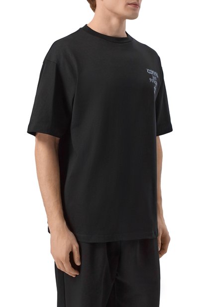 Хлопковая футболка COMME DES FUCKDOWN черного цвета по цене 7510 руб., арт. CFABM01952, фото 3 Хлопковая футболка COMME DES FUCKDOWN, арт. CFABM01952, фото 3