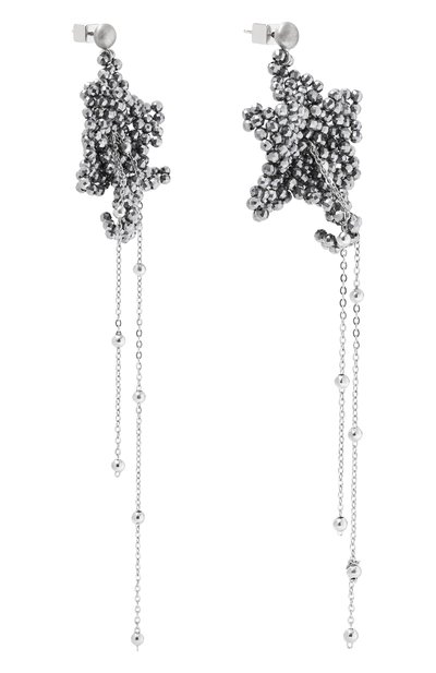 Серьги VIEN темно-серого цвета по цене 25900 руб., арт. 2526-306, фото 3 Серьги VIEN, арт. 2526-306, фото 3