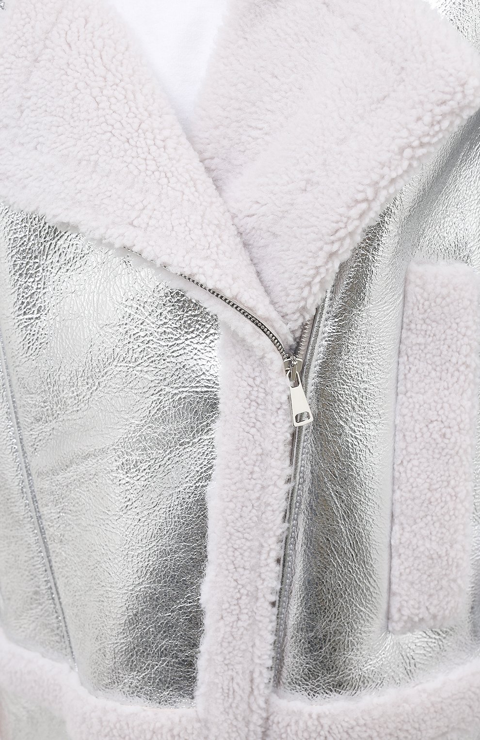 Дубленка BLANCHA серебряного цвета по цене 199500 руб., арт. 20047/300/49/BIANC0 METAL, фото 5 Дубленка BLANCHA, арт. 20047/300/49/BIANC0 METAL, фото 5