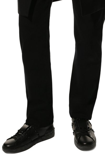 Кожаные кеды rockstud untitled VALENTINO черного цвета по цене 64650 руб., арт. UY2S0931/YEK, фото 3 Кожаные кеды rockstud untitled VALENTINO, арт. UY2S0931/YEK, фото 3