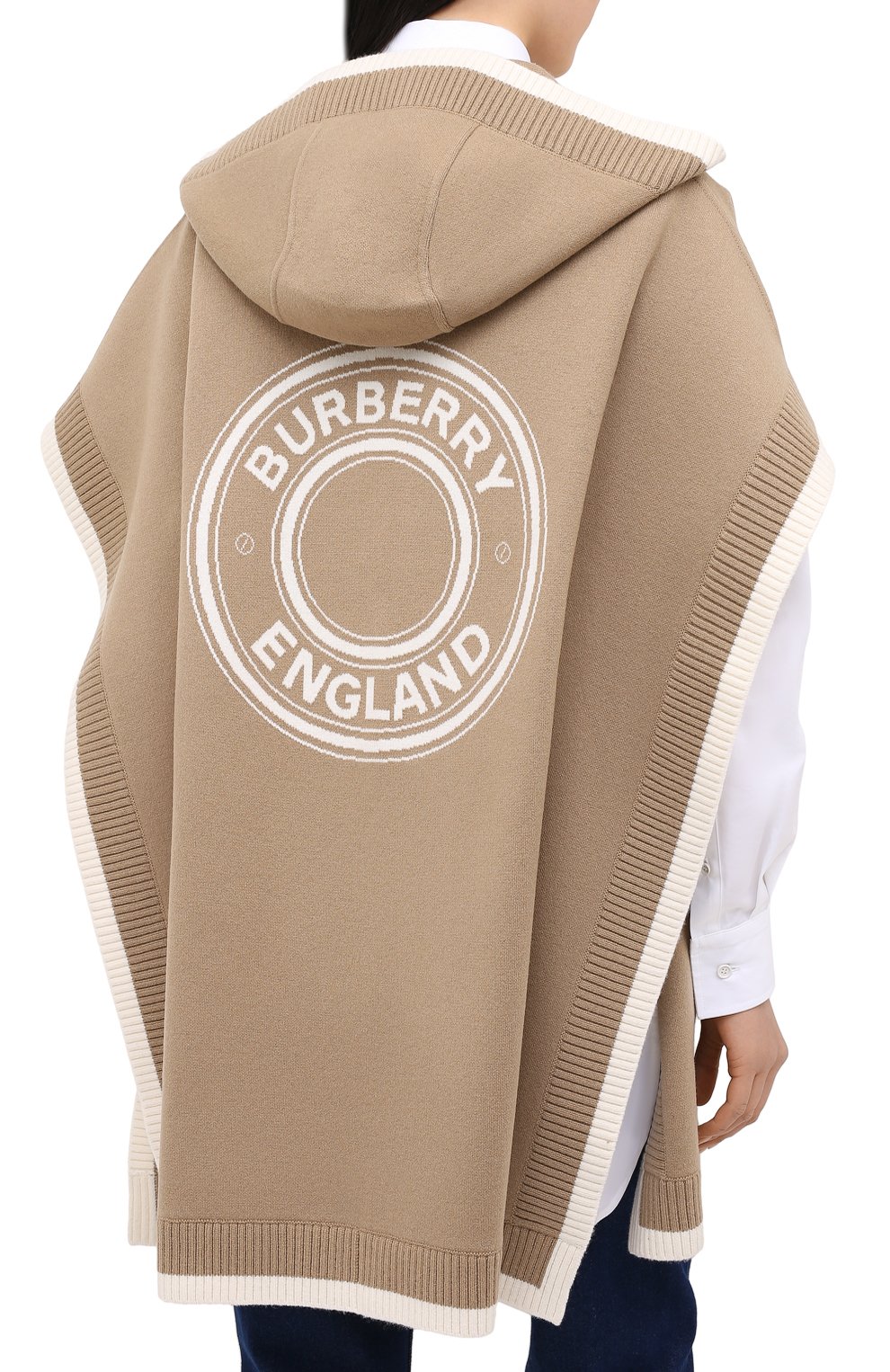 Накидка из шерсти и кашемира BURBERRY, арт. 8031582, фото 4