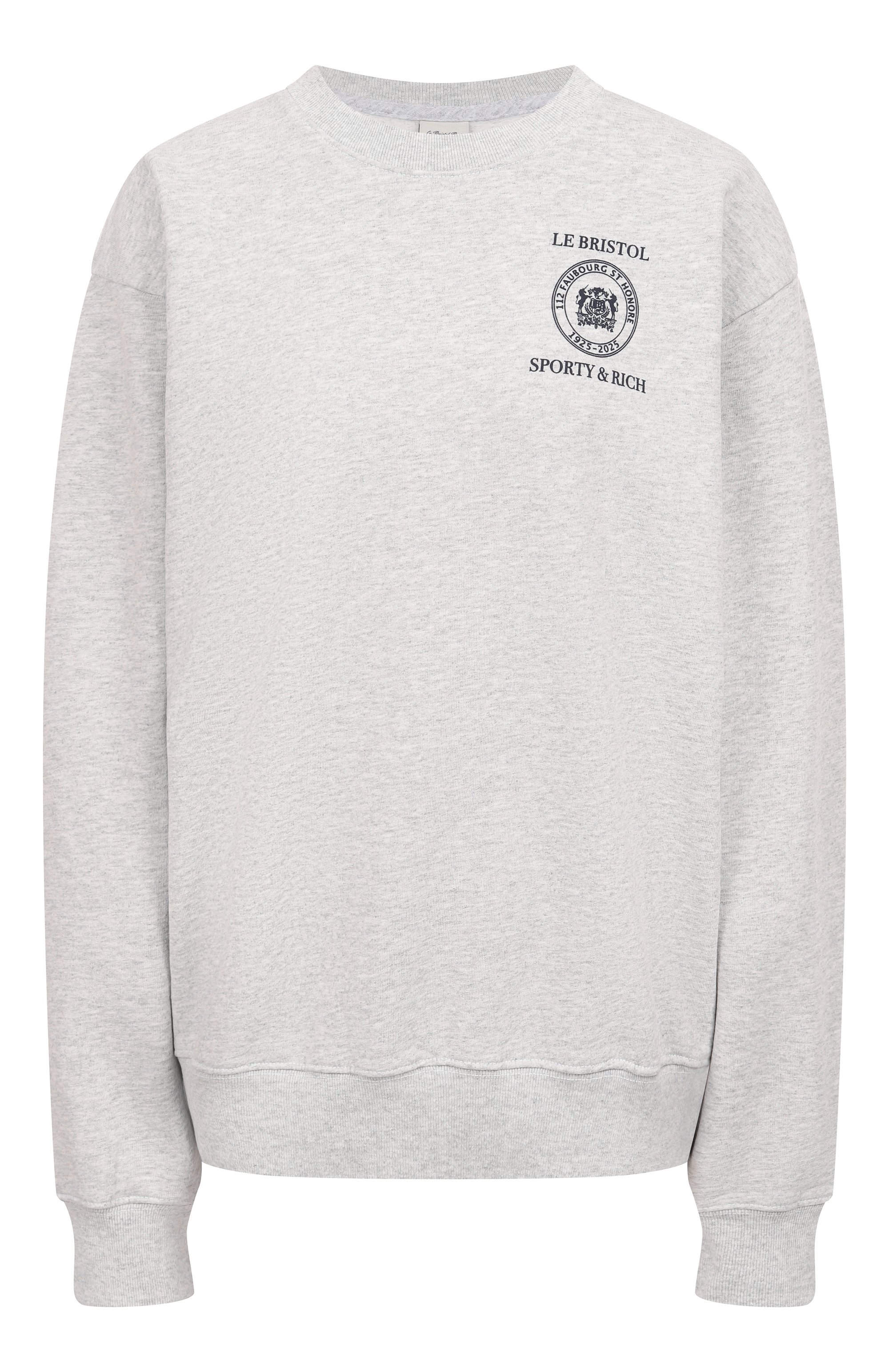 Хлопковый свитшот sporty & rich x le bristol paris SPORTY AND RICH, арт. ST071517620GY03, фото 1