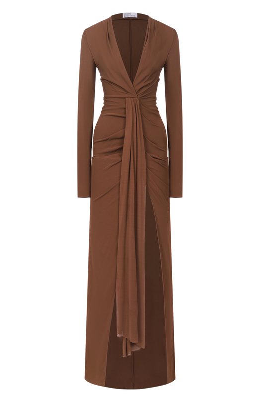Платье из вискозы Giuseppe di Morabito 06PSDR513 16300 Коричневый 06PSDR513 16300