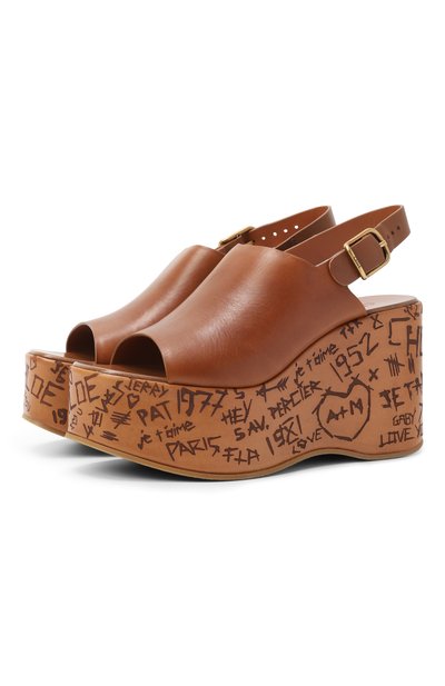 Женские кожаные босоножки maxime CHLOÉ, арт. CHC25U10GLU