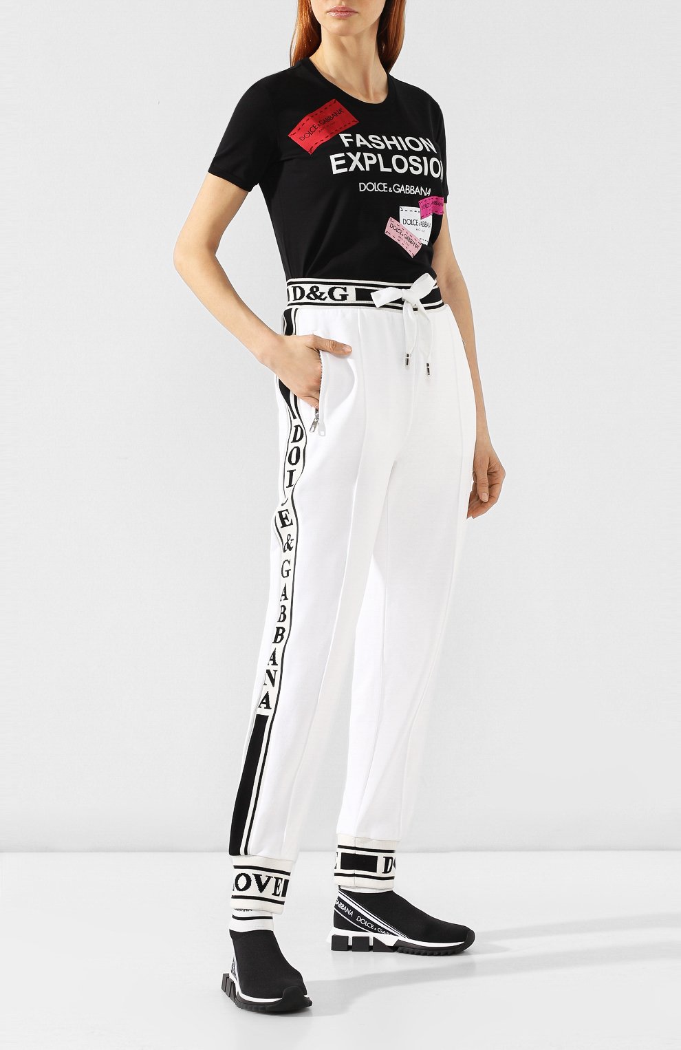 Хлопковые джоггеры DOLCE & GABBANA, арт. FTBDTT/FU7DU, фото 2
