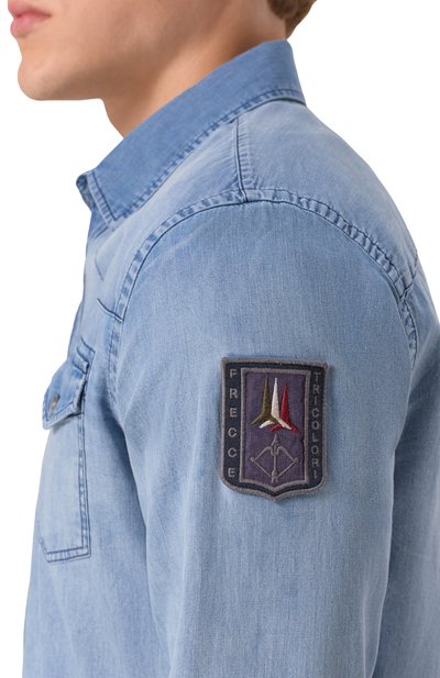 Джинсовая рубашка AERONAUTICA MILITARE голубого цвета по цене 25500 руб., арт. 251CA1281CT3527, фото 5 Джинсовая рубашка AERONAUTICA MILITARE, арт. 251CA1281CT3527, фото 5
