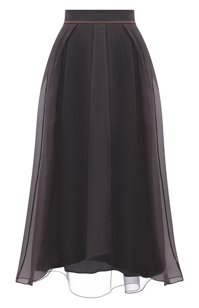 Женская шелковая юбка BRUNELLO CUCINELLI, арт. MF940G3191