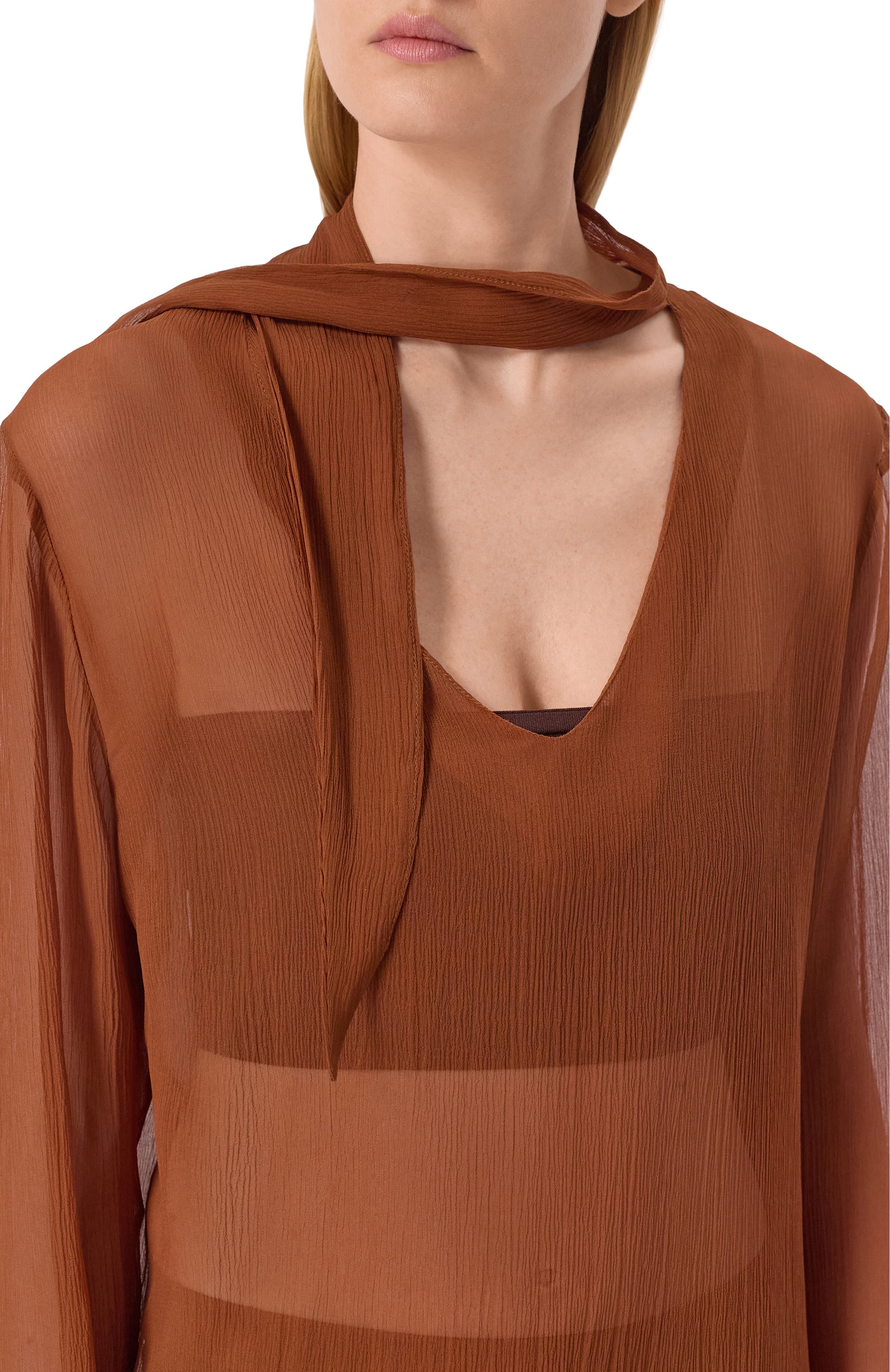 Шелковая блузка ALBUS LUMEN, арт. AL.RT25.001.BL0USE, фото 5