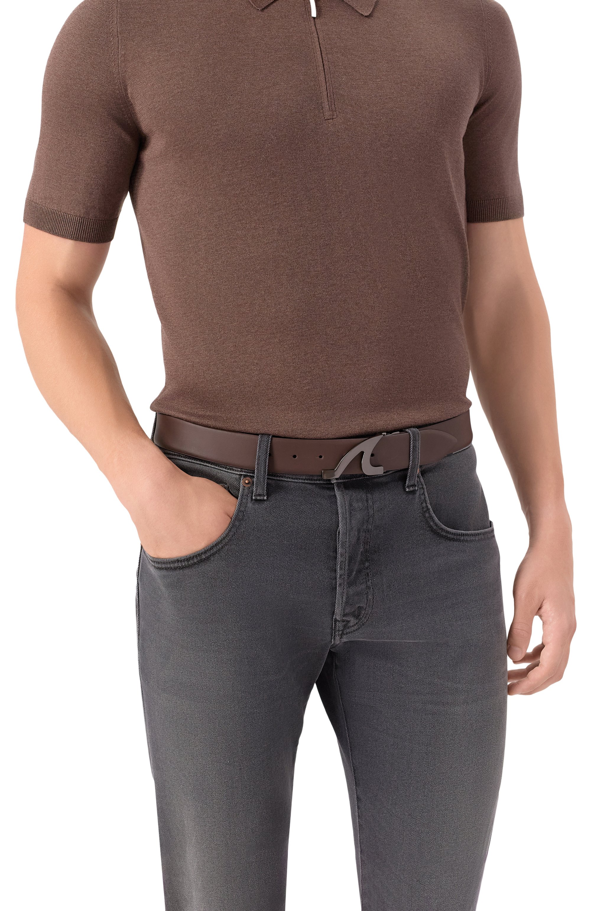 Кожаный ремень PAUL&SHARK, арт. 15316003, фото 2