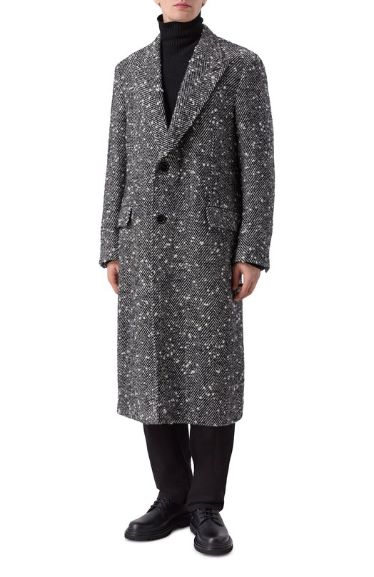 Шерстяное пальто Dolce & Gabbana G052WT/FCMC6 Серый  G052WT/FCMC6 Фото 3