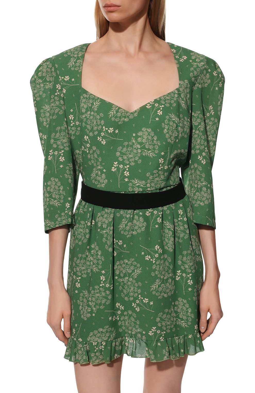 Шелковое платье ULYANA SERGEENKO зеленого цвета по цене 186000 руб., арт. ABC004SS22Ornella (4837т21), фото 3 Шелковое платье ULYANA SERGEENKO, арт. ABC004SS22Ornella (4837т21), фото 3