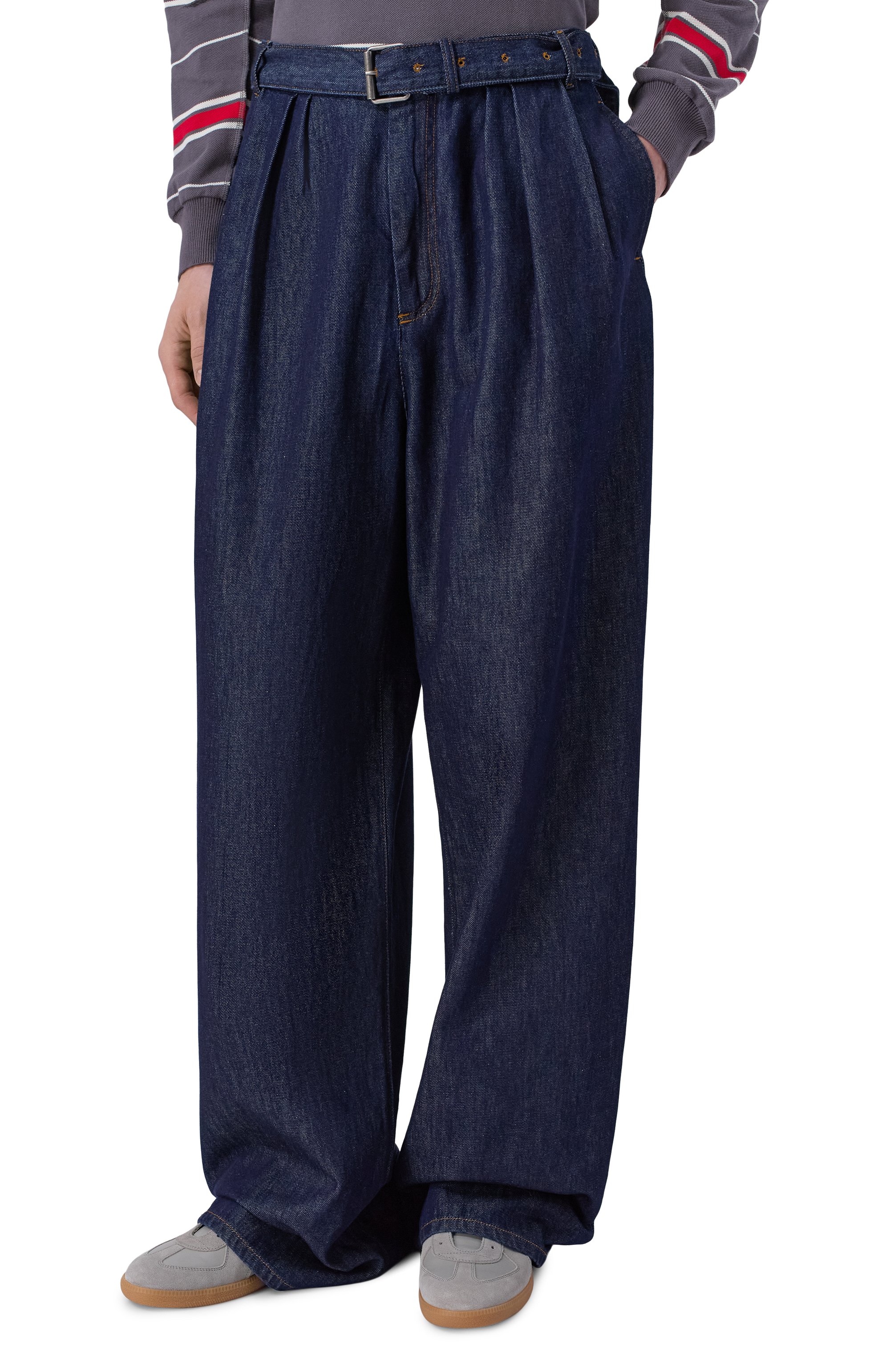 Джинсы DRIES VAN NOTEN темно-синего цвета по цене 72200 руб., арт. 020956/3385, фото 3 Джинсы DRIES VAN NOTEN, арт. 020956/3385, фото 3