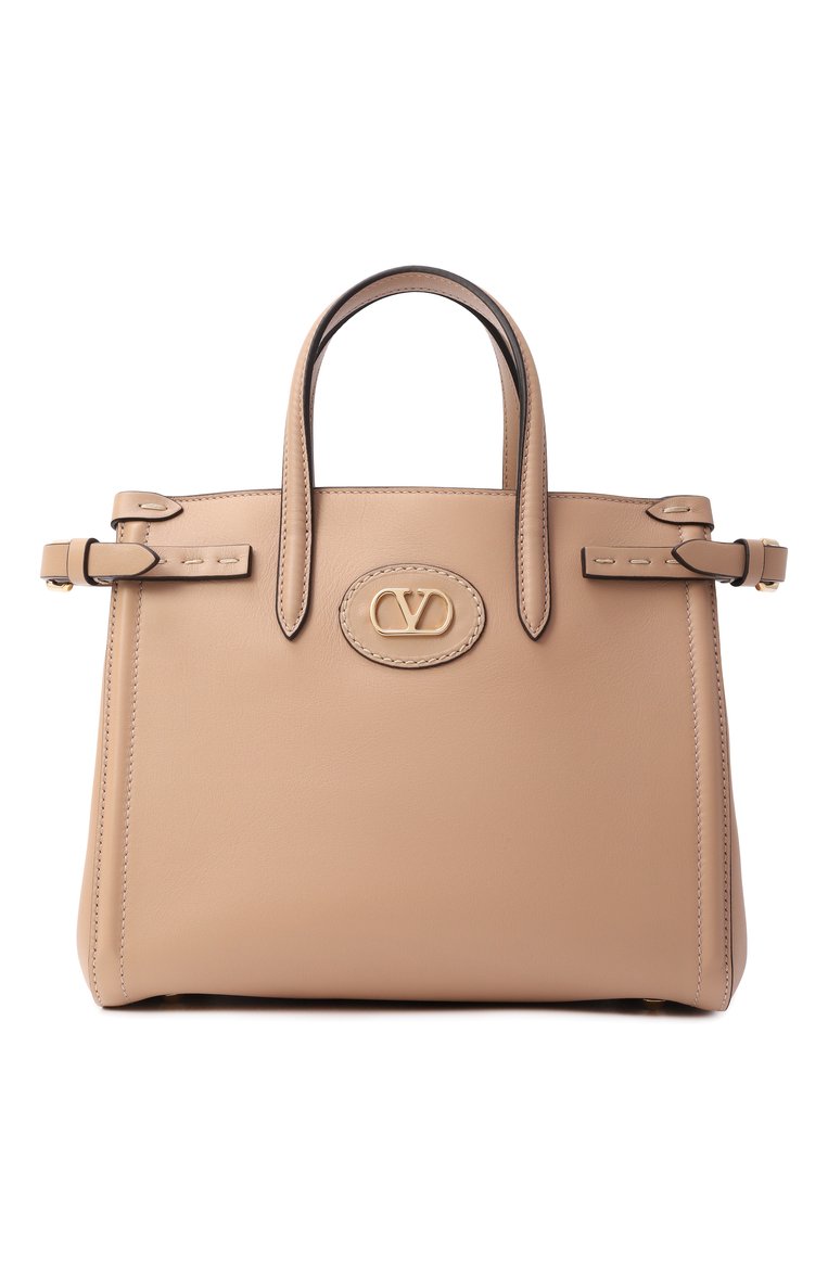Женская сумка antibes small VALENTINO бежевого цвета, арт. 6W2B0R20/CVC | Фото 1 (Материал: Натуральная кожа; Автоматизация состава: Проставлено; Ремень/цепочка: На ремешке; Размер: small; Автоматизация ТО: Проставлено)