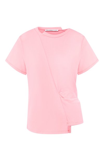 Хлопковая футболка REJINA PYO розового цвета по цене 19050 руб., арт. C149K/C0TT0N JERSEY, фото 1 Хлопковая футболка REJINA PYO, арт. C149K/C0TT0N JERSEY, фото 1