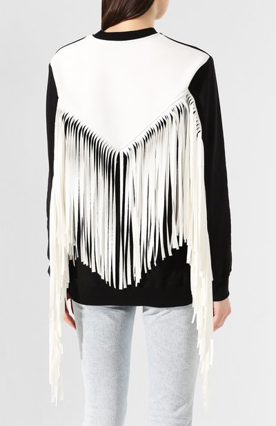 Хлопковый свитшот MSGM черного цвета по цене 28750 руб., арт. 2841MDM105 207299, фото 4 Хлопковый свитшот MSGM, арт. 2841MDM105 207299, фото 4