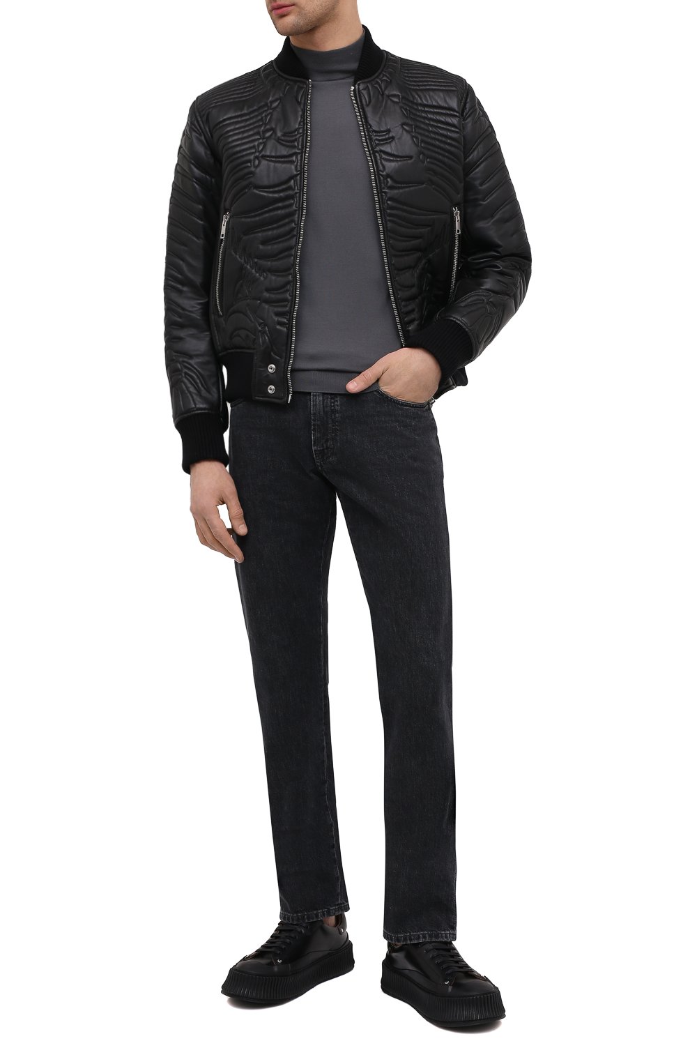 Кожаный бомбер DIESEL, арт. A01956/0BDAD, фото 2