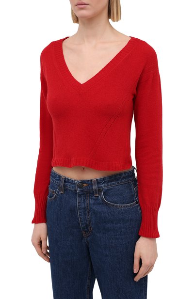 Кашемировый пуловер PHILOSOPHY DI LORENZO SERAFINI красного цвета по цене 40900 руб., арт. A0912/702, фото 3 Кашемировый пуловер PHILOSOPHY DI LORENZO SERAFINI, арт. A0912/702, фото 3