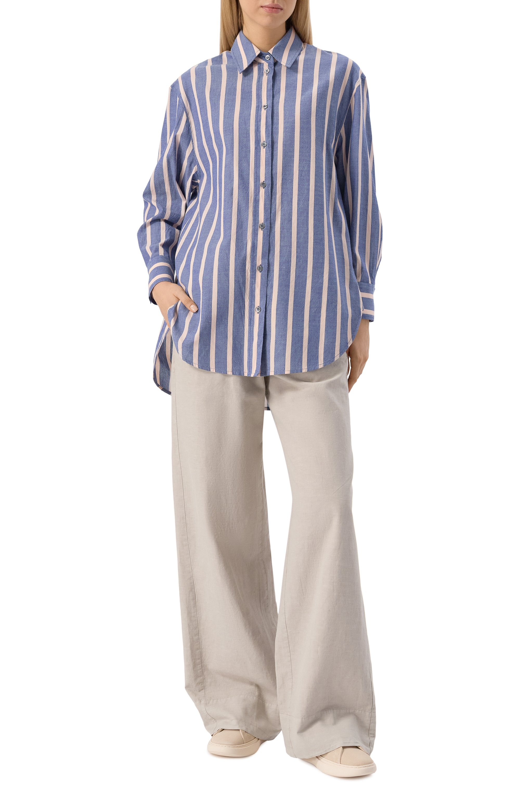 Брюки из хлопка и льна REPLAY, арт. W8131A.000.85176G, фото 2