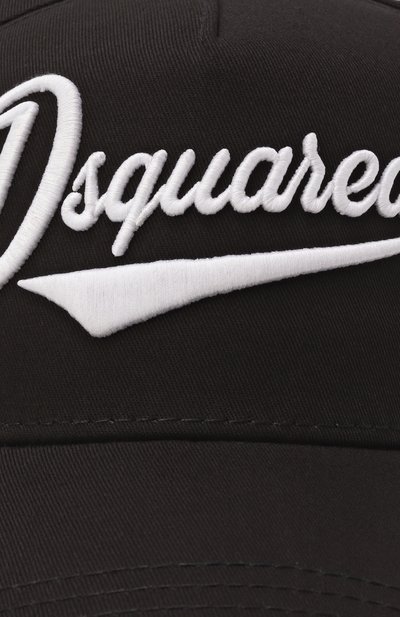 Хлопковая бейсболка DSQUARED2 черного цвета по цене 22700 руб., арт. BCM0881/05C00001, фото 3 Хлопковая бейсболка DSQUARED2, арт. BCM0881/05C00001, фото 3