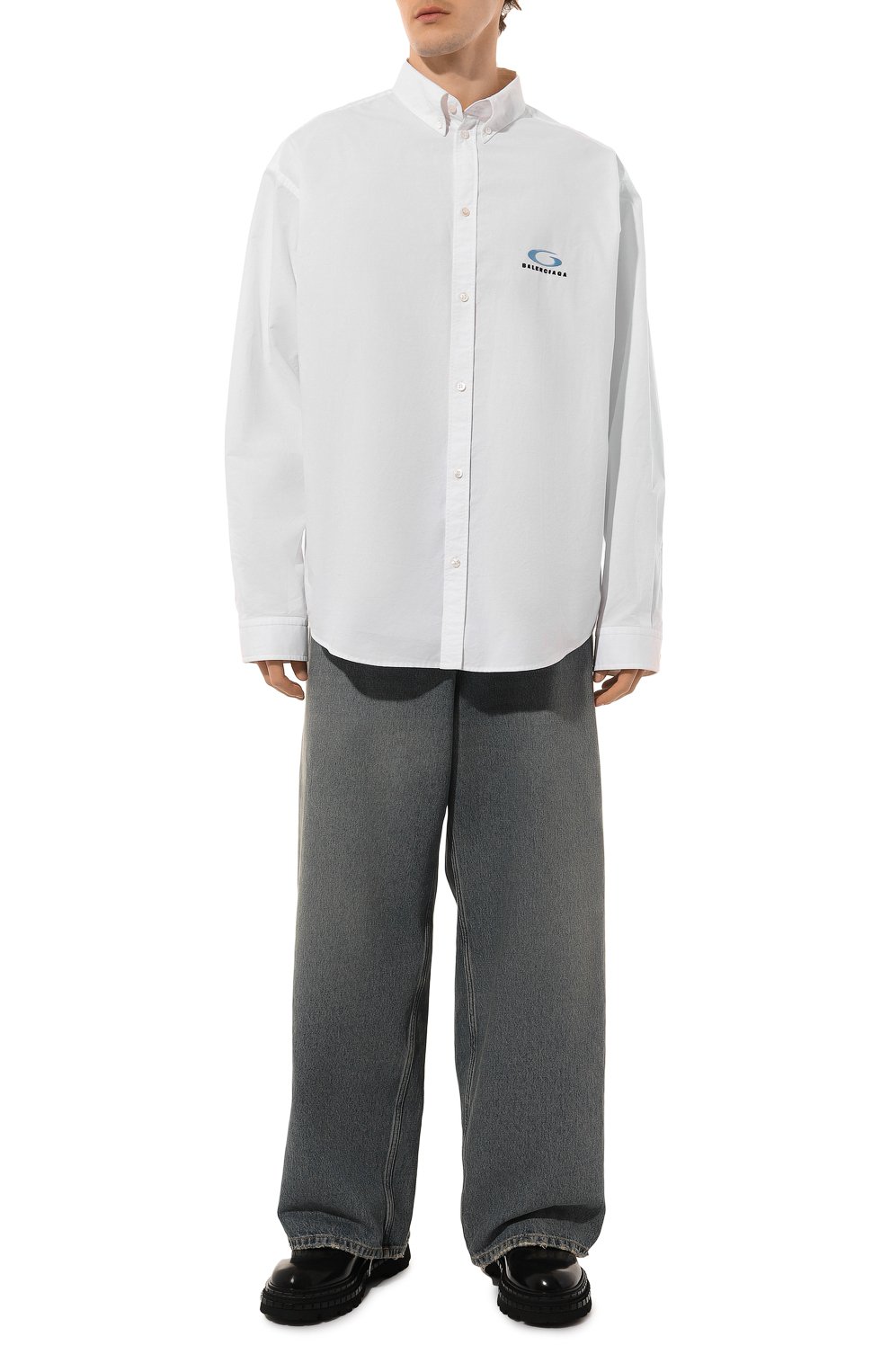 Хлопковая рубашка BALENCIAGA, арт. 809164/TNM60, фото 2