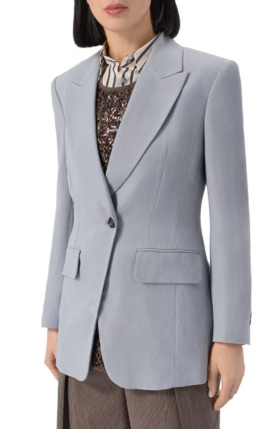 Жакет из вискозы и льна BRUNELLO CUCINELLI, арт. MH1262682, фото 3