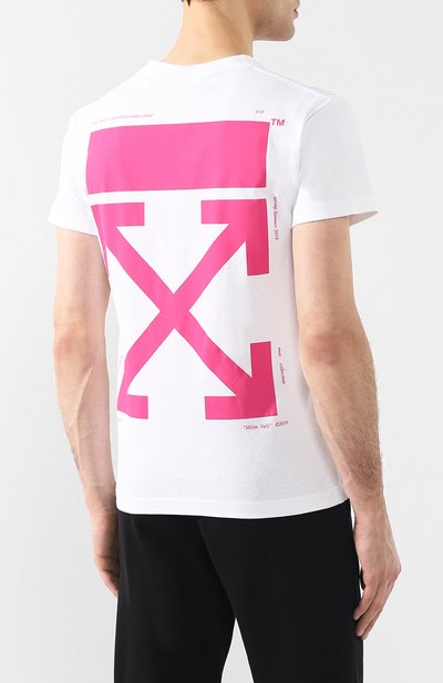 Хлопковая футболка  OFF-WHITE, арт. 0MAA036S191850030188, фото 4