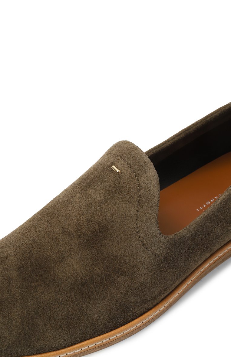 Мужские замшевые лоферы pierrick GIUSEPPE ZANOTTI DESIGN хаки цвета, арт. EU50029 | Фото 7 (Материал внешний: Натуральная кожа, Замша; Нос: Не проставлено; Материал внутренний: Натуральная кожа; Стили: Кэжуэл; Автоматизация состава: Проставлено)