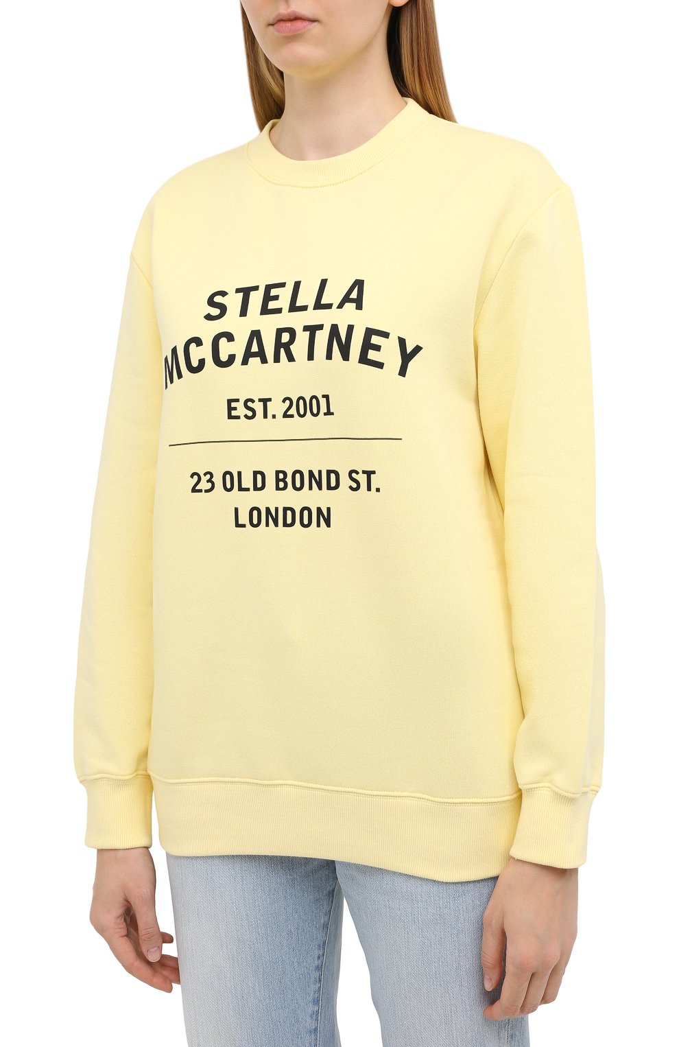 Хлопковый свитшот STELLA MCCARTNEY желтого цвета по цене 49700 руб., арт. 601847/SMP83, фото 3 Хлопковый свитшот STELLA MCCARTNEY, арт. 601847/SMP83, фото 3