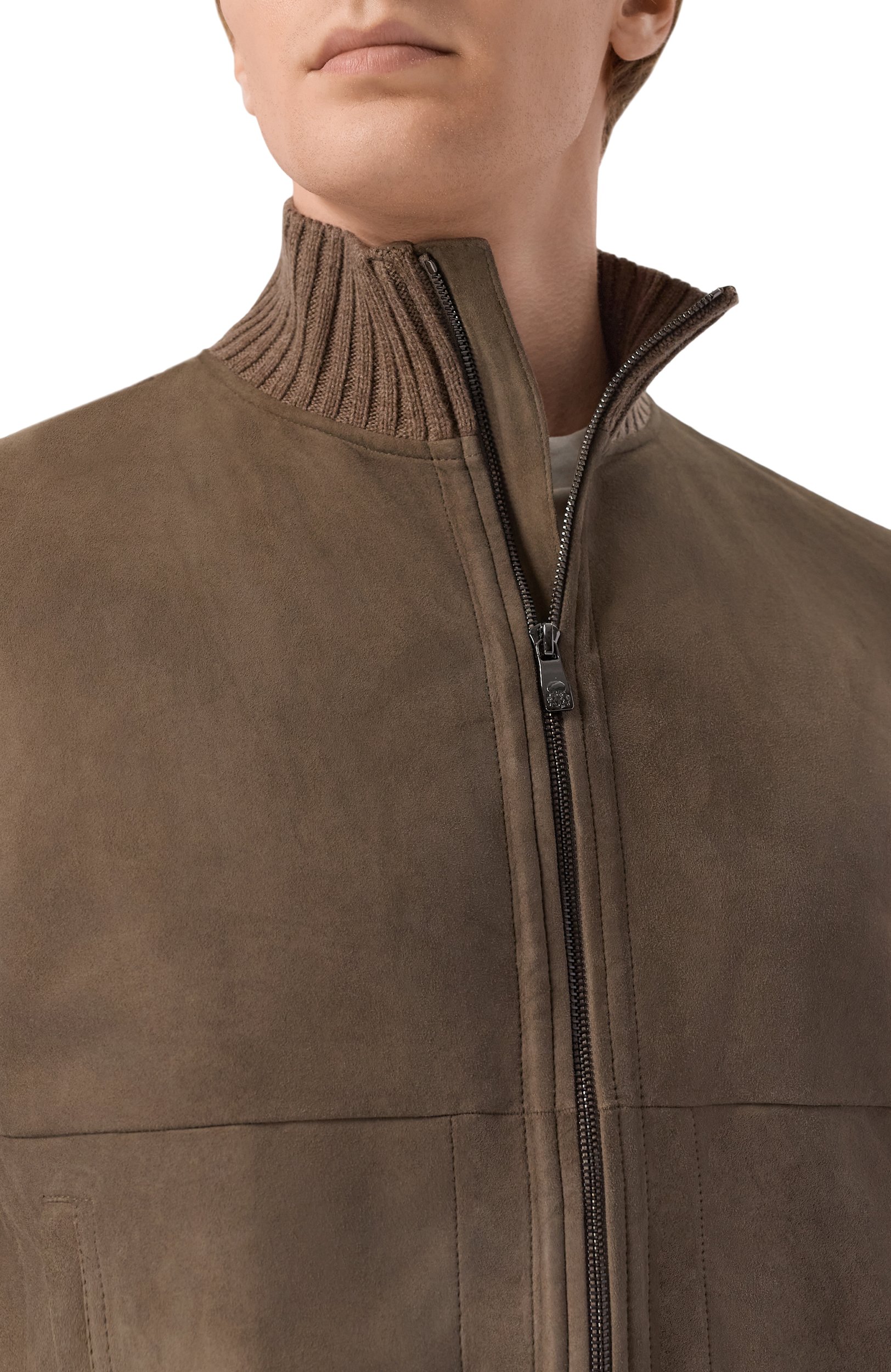 Комбинированный кардиган CORNELIANI темно-бежевого цвета по цене 228500 руб., арт. 28L5D9/2A20216, фото 5 Комбинированный кардиган CORNELIANI, арт. 28L5D9/2A20216, фото 5