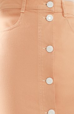 Женская джинсовая юбка SEE BY CHLOÉ бежевого цвета, арт. CHS20SDJ07163 | Фото 5 (Материал внешний: Хлопок, Деним; Длина Ж (юбки, платья, шорты): До колена; Женское Кросс-КТ: Юбка-карандаш, Юбка-одежда; Кросс-КТ: Деним; Статус проверки: Проверена категория; Региональные ограничения белый список (Axapta Mercury): RU; Драгоценные камни: Проставлено; Материал сплава: Проставлено)