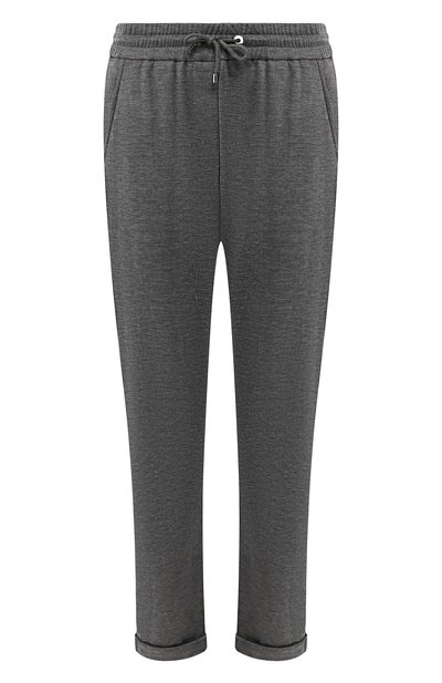 Женские брюки из смеси хлопка и шелка BRUNELLO CUCINELLI, арт. MD828SA399