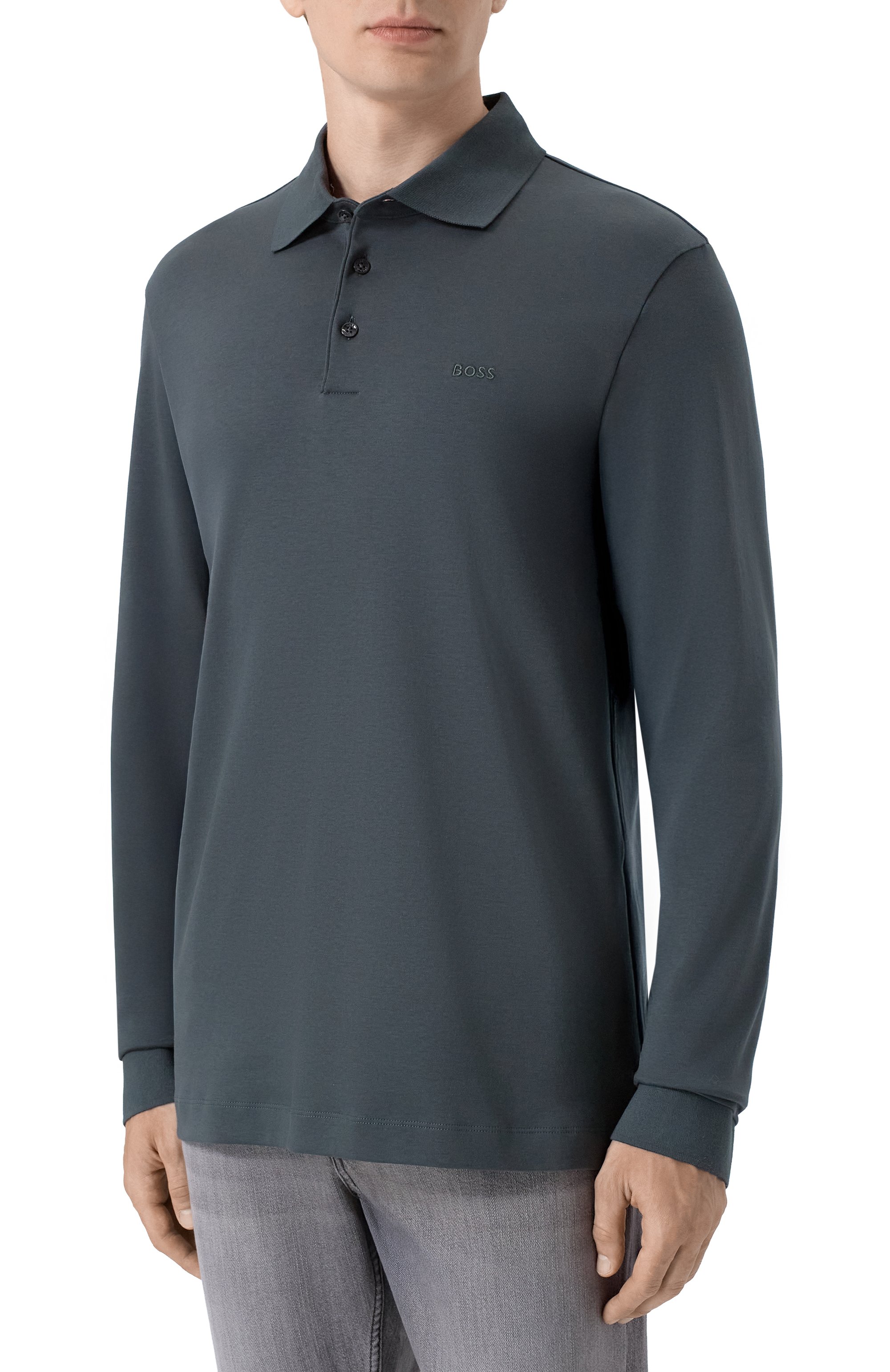 Хлопковое поло BOSS, арт. 50468392, фото 3