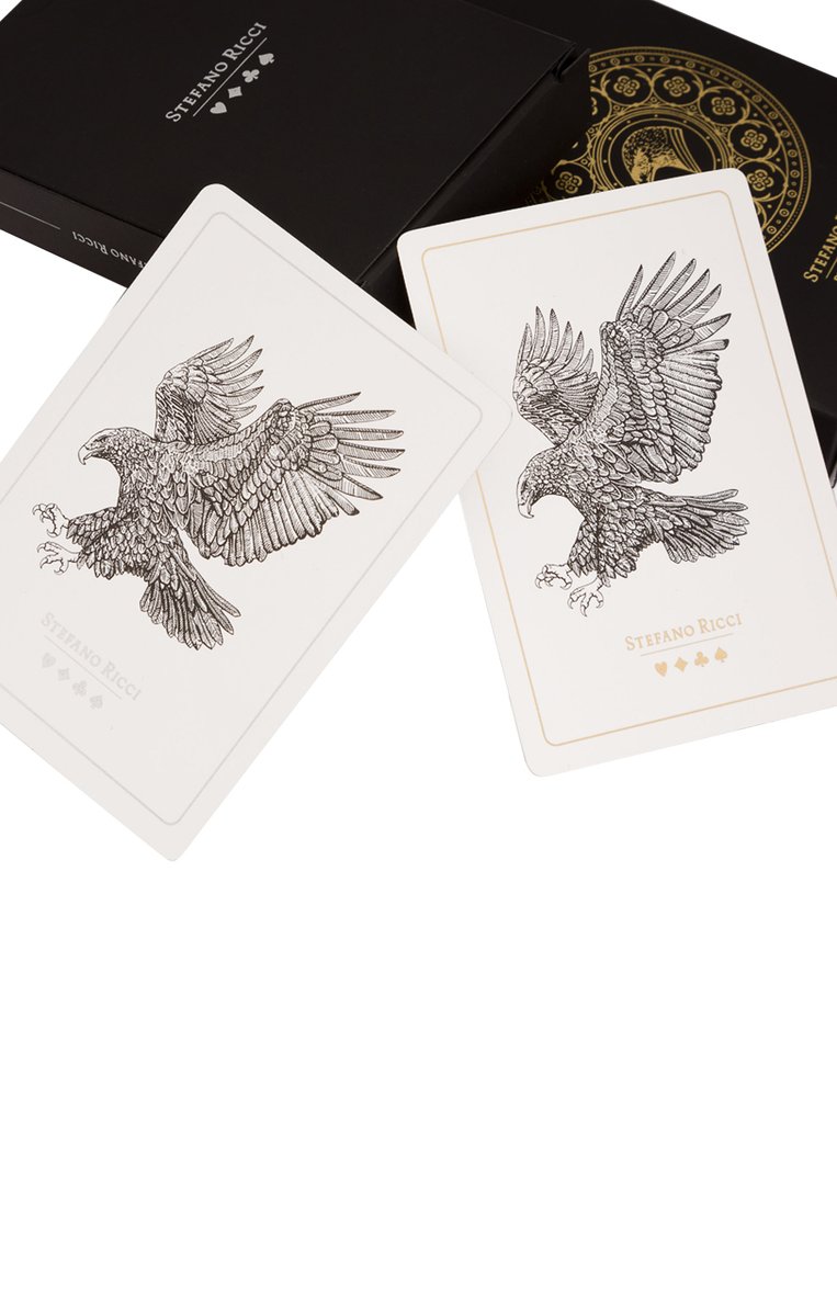 Набор игральных карт STEFANO RICCI черного цвета, арт. 0SPCARDS02/EAGLE1 | Фото 5 (Региональные ограничения белый список (Axapta Mercury): Не проставлено; Нос: Не проставлено)