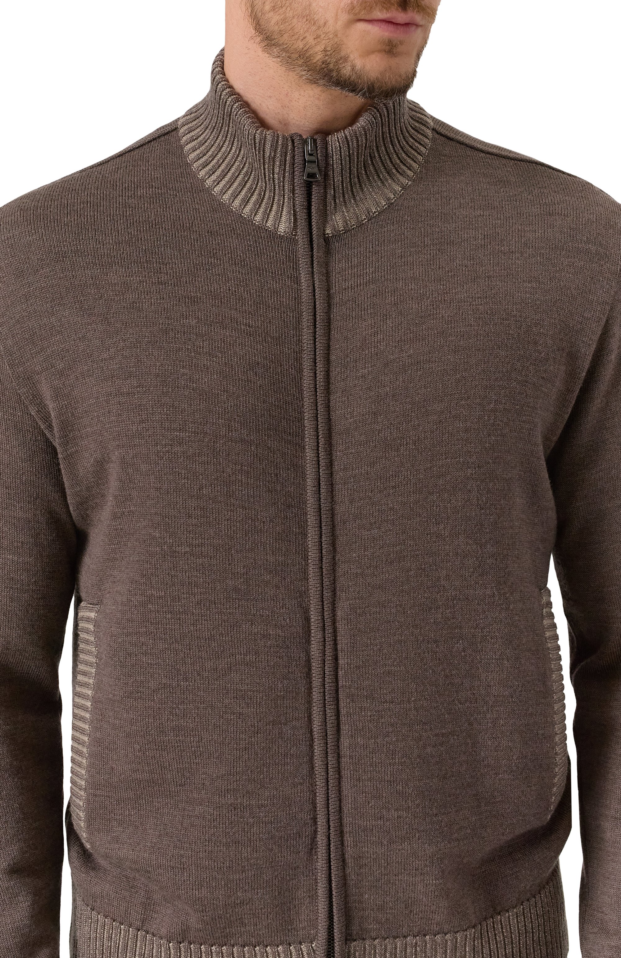 Шерстяной кардиган PAUL&SHARK коричневого цвета по цене 72300 руб., арт. 15311205, фото 5 Шерстяной кардиган PAUL&SHARK, арт. 15311205, фото 5
