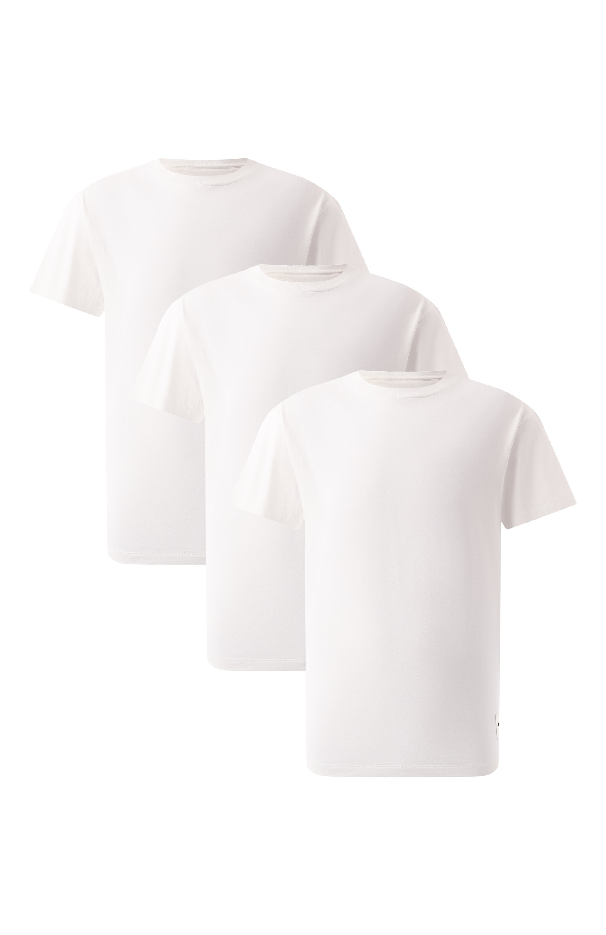 Комплект из трех футболок JIL SANDER белого цвета по цене 46850 руб., арт. J47GC0001-J45048, фото 1 Комплект из трех футболок JIL SANDER, арт. J47GC0001-J45048, фото 1