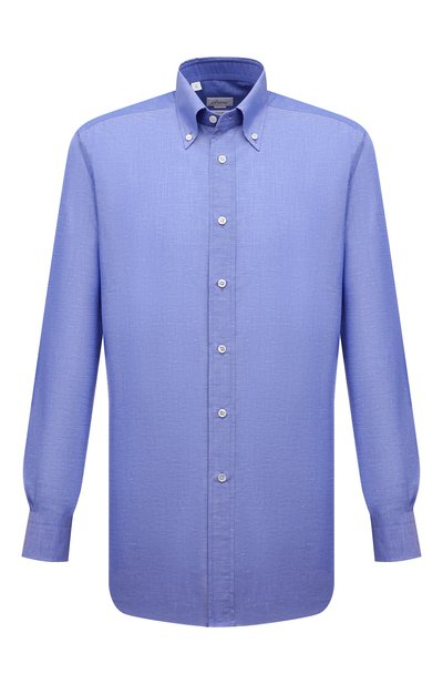 Мужская сорочка изо льна и хлопка BRIONI, арт. RCB80M/P106C