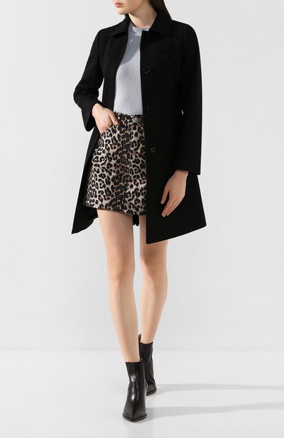 Пальто с поясом REDVALENTINO черного цвета по цене 62600 руб., арт. TR3CAB50/38S, фото 2 Пальто с поясом REDVALENTINO, арт. TR3CAB50/38S, фото 2