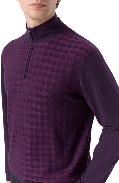 Джемпер из шерсти и шелка STEFANO RICCI фиолетового цвета по цене 198000 руб., арт. K202018L01/F25394/60, фото 5 Джемпер из шерсти и шелка STEFANO RICCI, арт. K202018L01/F25394/60, фото 5