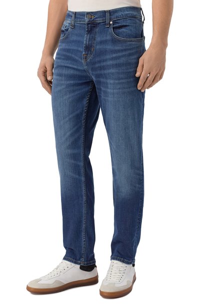 Джинсы slimmy 7 FOR ALL MANKIND темно-синего цвета по цене 29150 руб., арт. 7TB00C42-1VR, фото 3 Джинсы slimmy 7 FOR ALL MANKIND, арт. 7TB00C42-1VR, фото 3