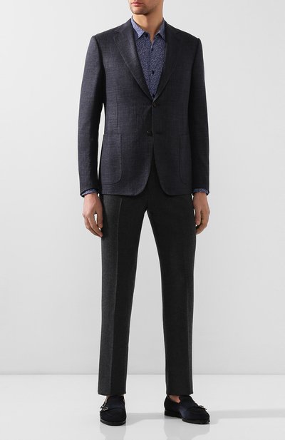 Рубашка BOSS темно-синего цвета по цене 18700 руб., арт. 50422695, фото 2 Рубашка BOSS, арт. 50422695, фото 2