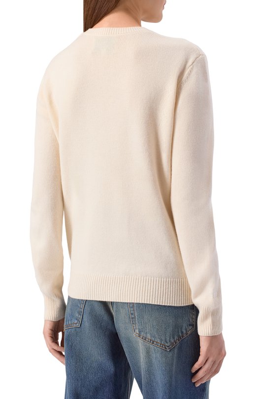 Свитер из шерсти и вискозы MC2 Saint Barth QUE0010-04148I/NEW QUEEN Кремовый  QUE0010-04148I/NEW QUEEN Фото 4